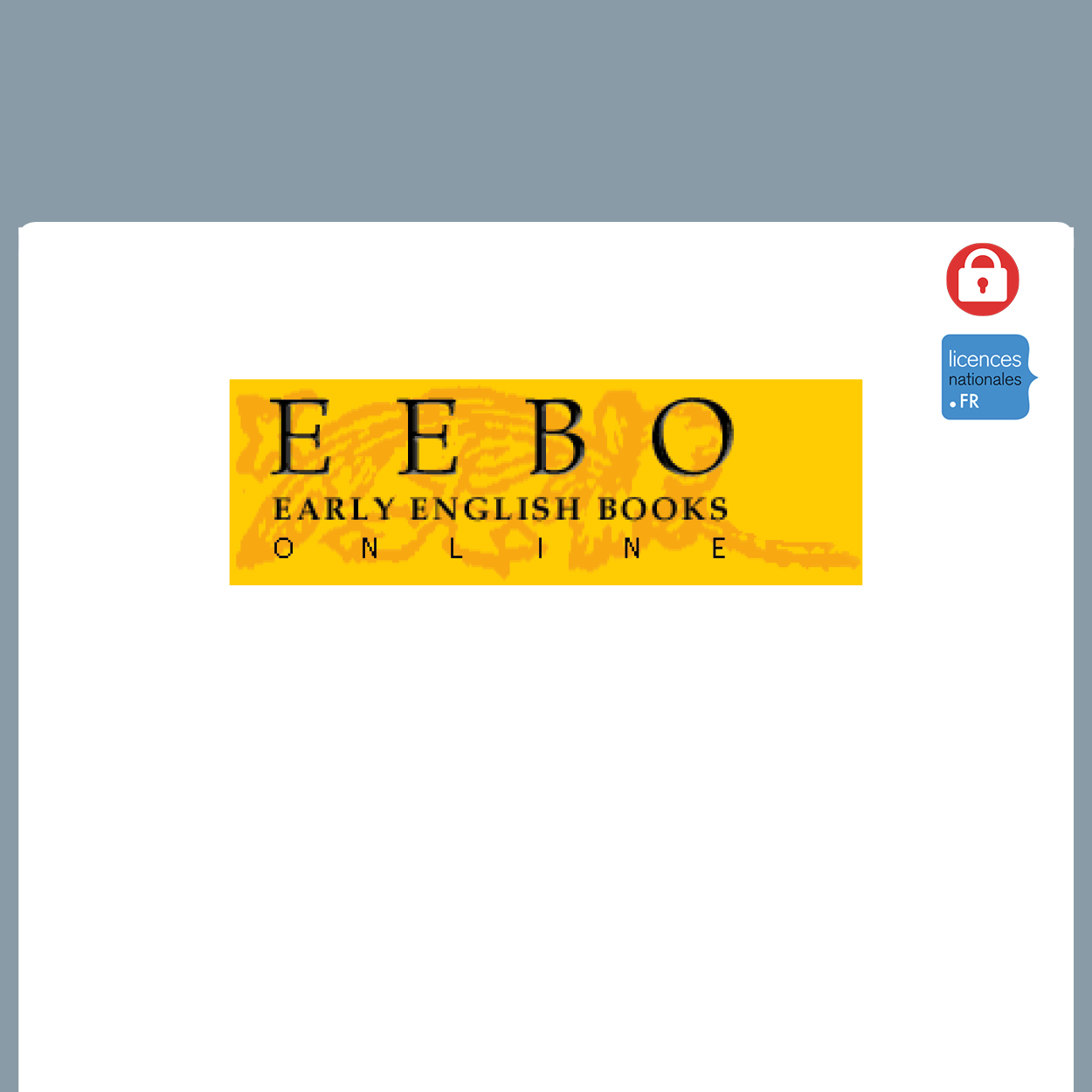 visuel Early English Books Online