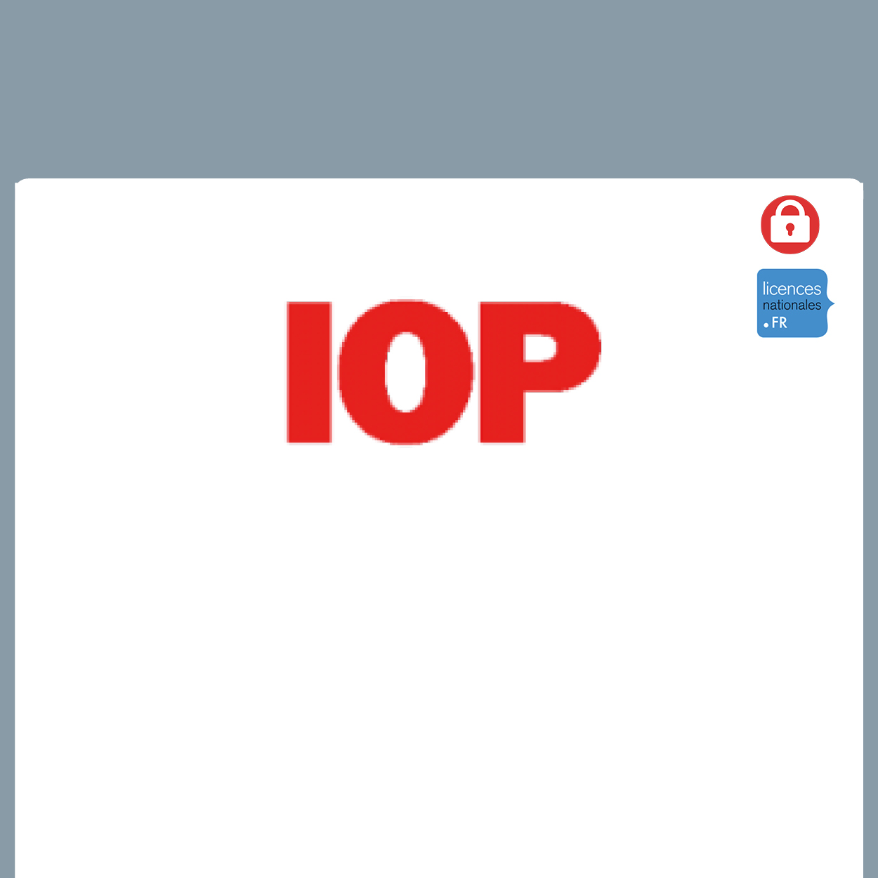 visuel IOP – Institute of Physics Publishing