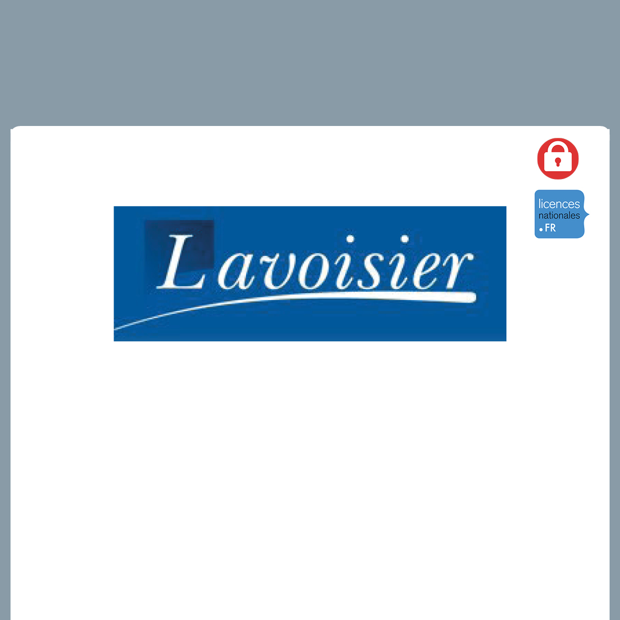 visuel Lavoisier – Revues 