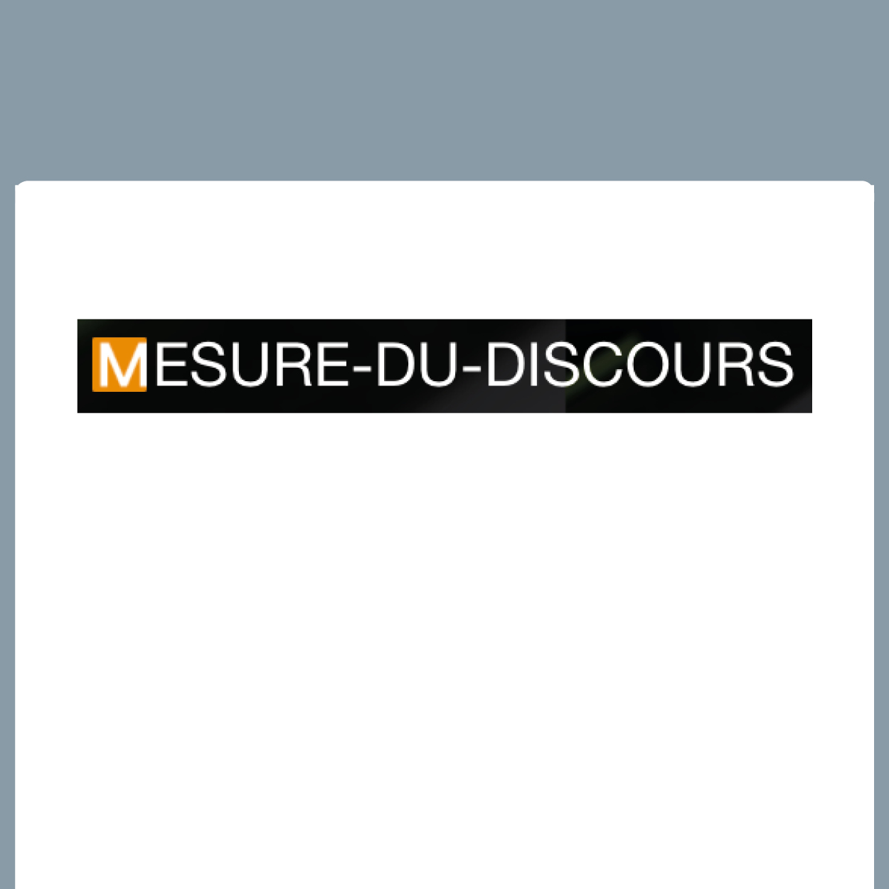 visuel Mesure du discours